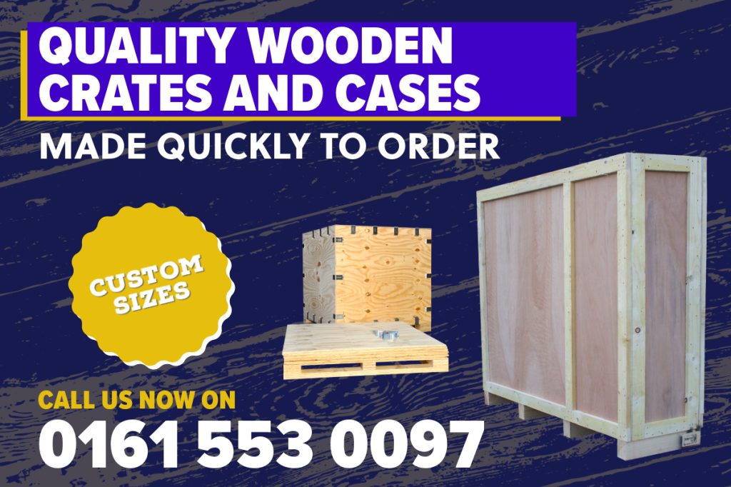 Custom made wooden crates & cases for sale in Manchester. Fast production with incredibly short lead times